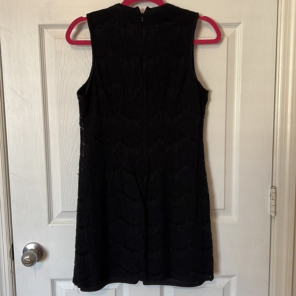 Lace Sleeveless LBD with High Neckline - Picture 2 of 3